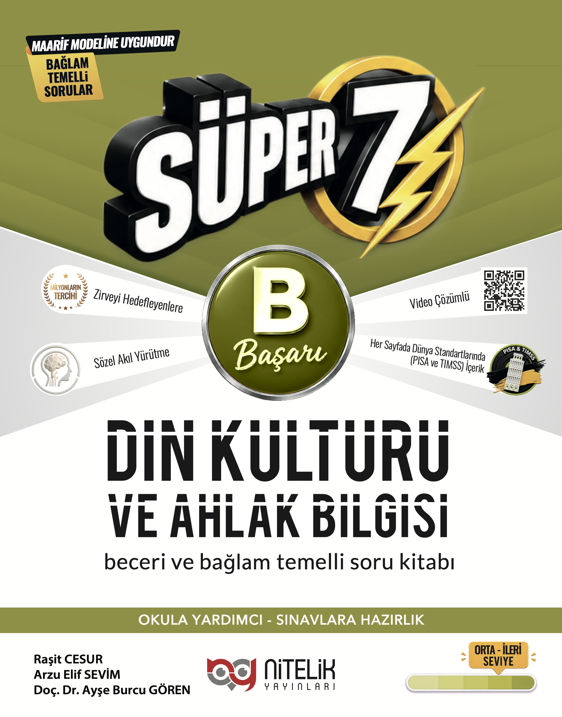 7. Sınıf Süper Din Kültürü ve Ahlak Bilgisi Soru Kitabı -B- kapak görseli
